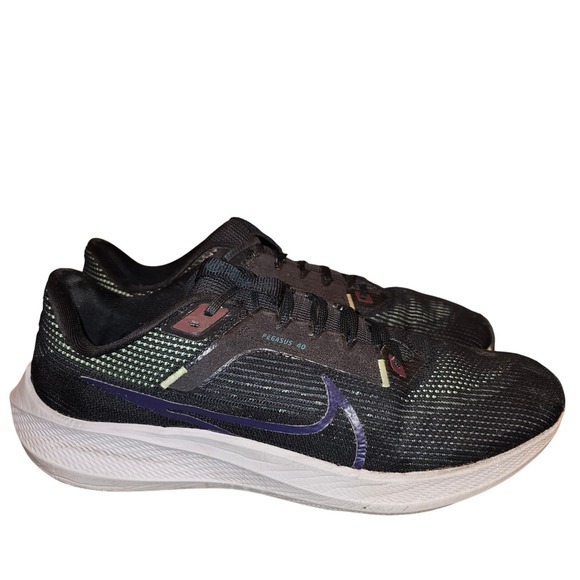 Nike Other - Nike Pegasus 40 Mens Running Shoes Sneakers Black Purple Red US 13